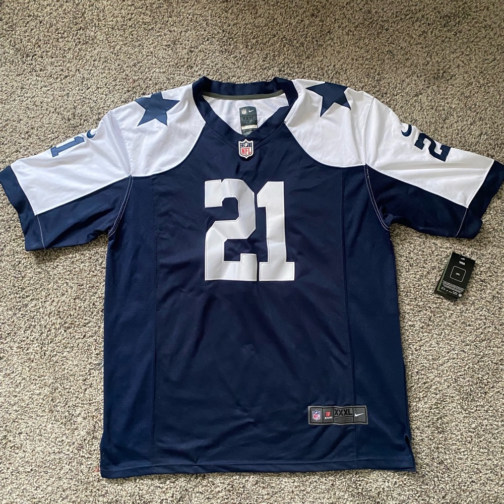 NWT! Dallas Cowboys Nike On Field #21 Ezekiel Elliott Jersey Adult 3XL Blue Mens